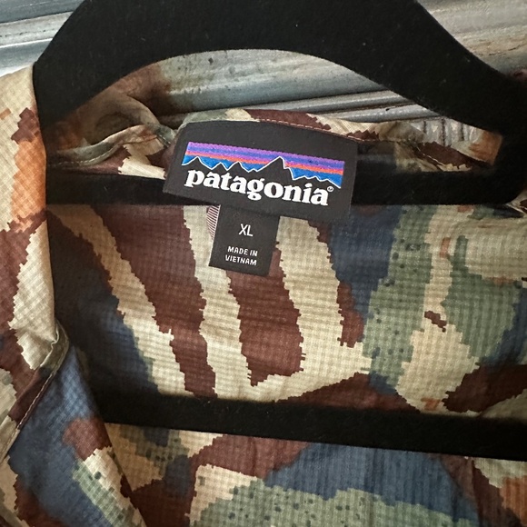 Patagonia Houdini Windbreaker Running Jacket XL Thriving Planet Cone Brown - Picture 5 of 10